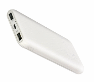 ERD PB-10KE Lithium-Polymer, 2 USB Output, 12W Power Bank, 10000mAh Type-C and Micro USB Input Ports, Compatible with Smartphones, Smart Watches, Neckbands & Other Devices, White